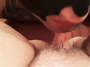 Female POV - he eat my chubby hairy pussy, made me cum so intensive, I almost lost my mind